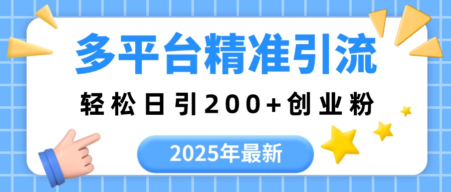 2025年最新多平台精准引流，轻松日引200+-金点子优创