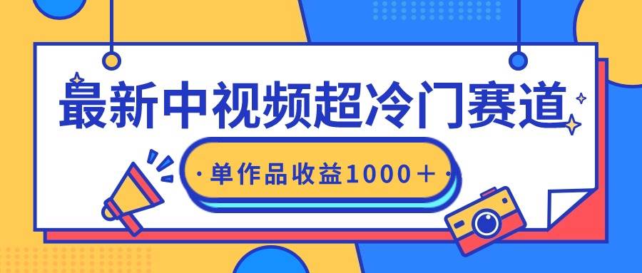最新中视频超冷门赛道，轻松过原创，单条视频收益1000＋-金点子优创