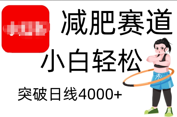 小红书减肥赛道,小白轻松日利润4000+-金点子优创