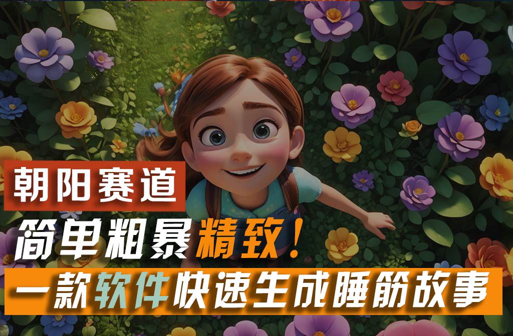 利用一款软件5分钟一条爆款睡前故事，简单粗暴精致！小白月入2w+-金点子优创