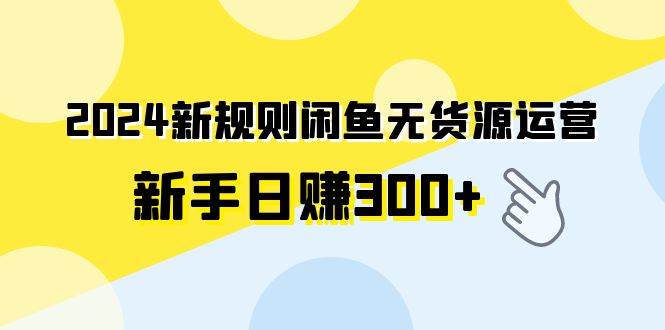 2024新规则闲鱼无货源运营新手日赚300+-金点子优创