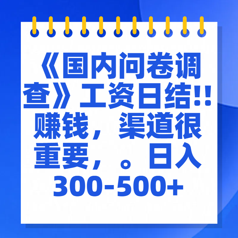 问卷调查答题,一个人在家也可以闷声发大财,小白一天2张,【揭秘】-金点子优创