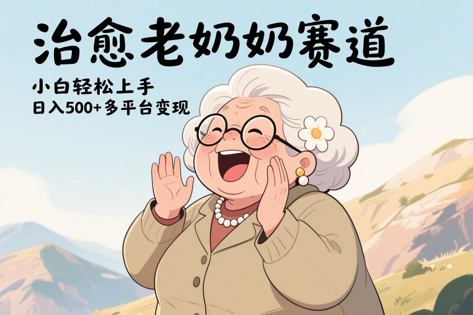 视频号治愈老奶奶赛道，小白轻松上手，日入500+多平台变现-金点子优创