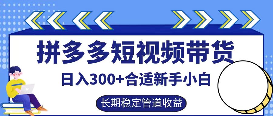 拼多多短视频带货日入300+实操落地流程-金点子优创