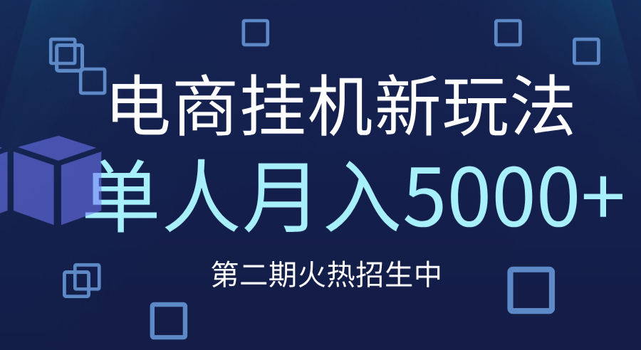 电商平台挂机新玩法，单人月入5000+攻略-金点子优创