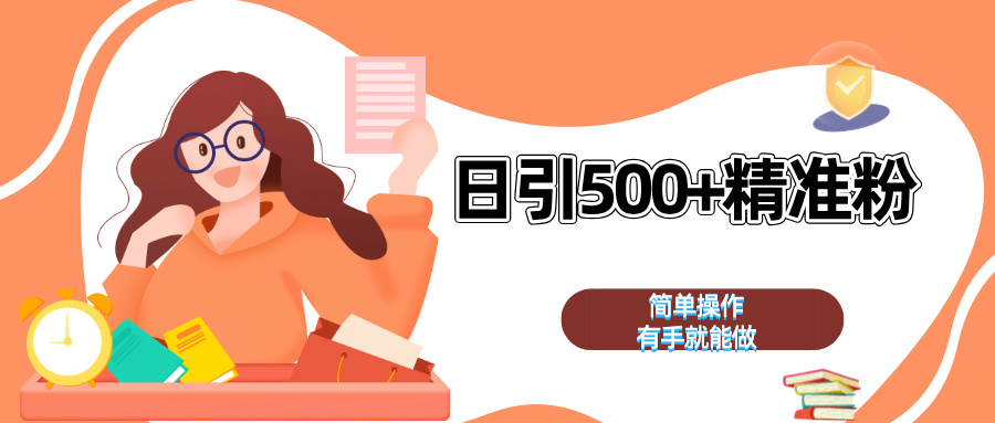 日引500+精准粉 简单操作 有手就能做-金点子优创