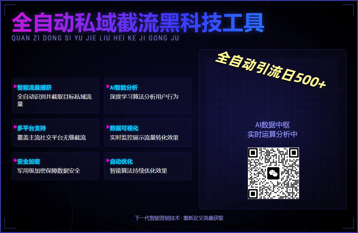 全自动私域截流黑科技工具——全自动引流日500+-金点子优创