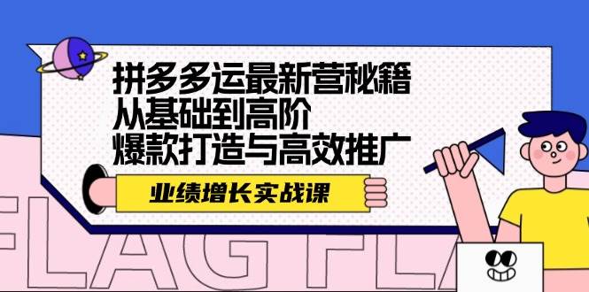 拼多多运最新营秘籍：业绩 增长实战课，从基础到高阶，爆款打造与高效推广-金点子优创