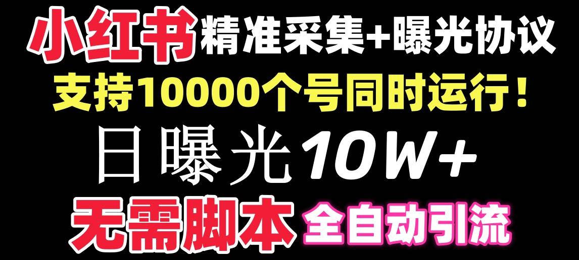 【价值10万！】小红书全自动采集+引流协议一体版！无需手机，支持10000-金点子优创