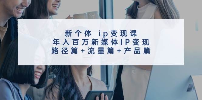 新个体 ip变现课，年入百万新媒体IP变现，路径篇+流量篇+产品篇-金点子优创