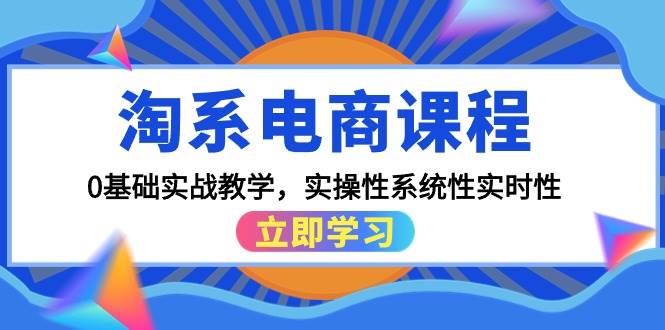 淘系电商课程,0基础实战教学,实操性系统性实时性(15节课)-金点子优创