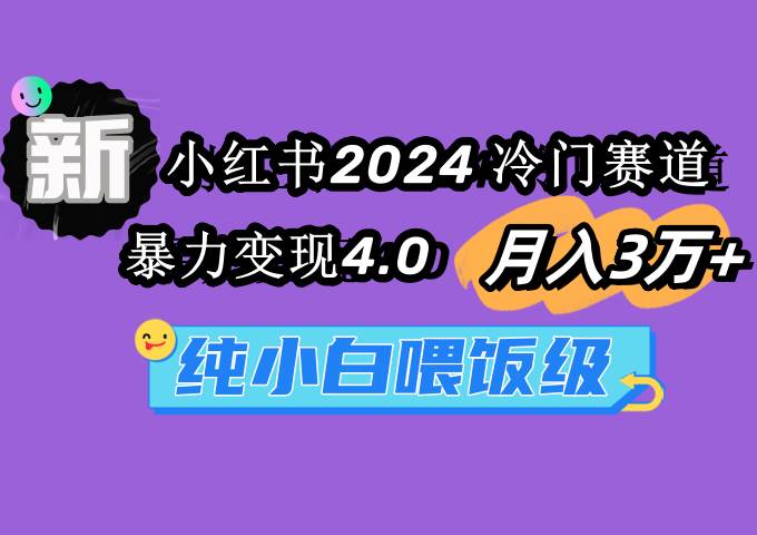 小红书2024冷门赛道 月入3万+ 暴力变现4.0 纯小白喂饭级-金点子优创