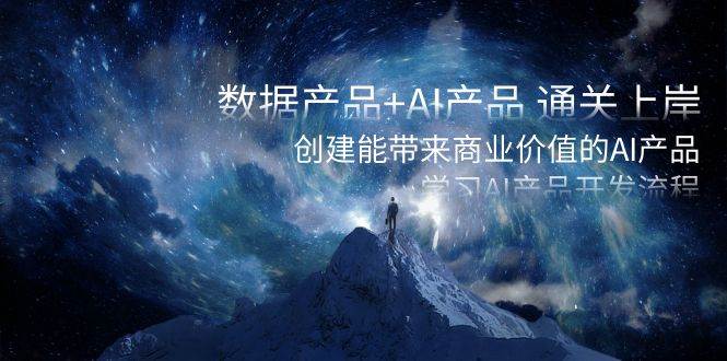 数据产品+AI产品 通关上岸，创建能带来商业价值的AI产品，学习AI产品开发-金点子优创