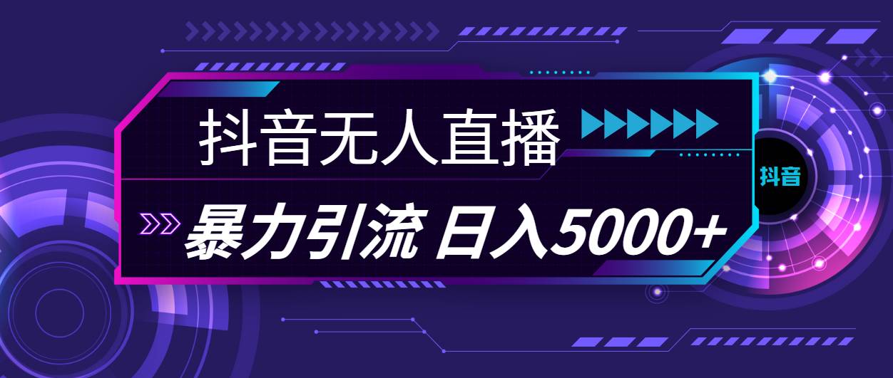 抖音无人直播，暴利引流，日入5000+-金点子优创