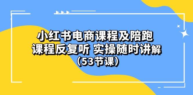 小红书电商课程陪跑课 课程反复听 实操随时讲解 （53节课）-金点子优创