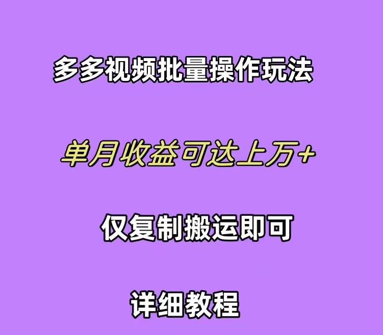 拼多多视频带货快速过爆款选品教程 每天轻轻松松赚取三位数佣金 小白必…-金点子优创