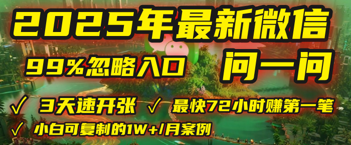 2025年，被99%的人忽视的微信问一问：每天写300字，最快3天就能“开张”赚到第一笔钱，有人已稳定月入1W+！-金点子优创