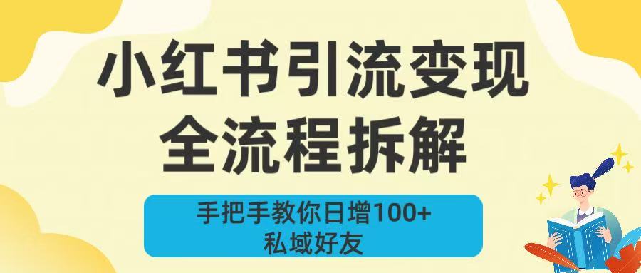 新手必看！小红书引流变现全流程拆解，手把手教你日增100+私域好友-金点子优创