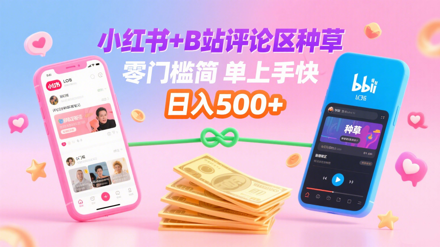 小红书+B站评论区种草,0门槛1分钟一单,只需复制粘贴,日入500+-金点子优创