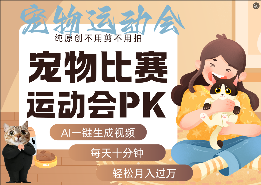 AI萌宠运动员跳水 射击  篮球  足球比赛   每天十分钟 附详细提示词文案库  代替做素材 卖提示词 卖虚拟资料  卖宠物产品 做宠物私人定制产品  带徒弟 带陪跑 卖课  创作者分成 月入5W+-金点子优创