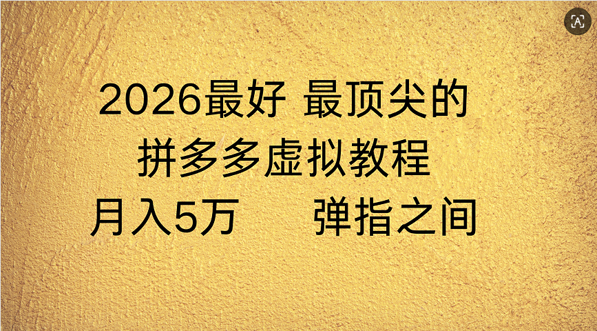 拼多多虚拟店懒人运营法：机器人包办回复发货，月入5W+教程-金点子优创